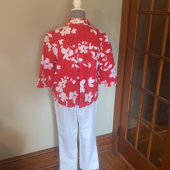🌟NWT Cold water creek red & white jacket🌟 - Picture 2 of 12
